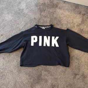 Navy cropped sweatshirt